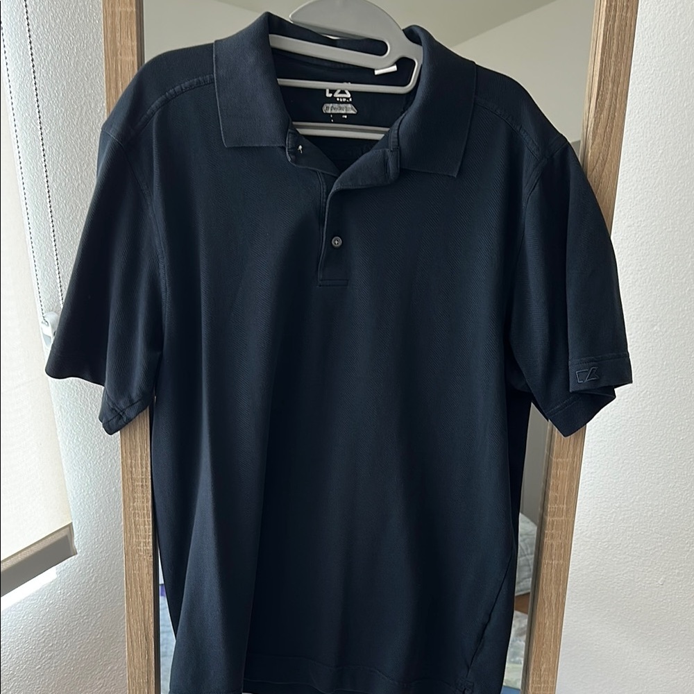 Cutter & Buck Black Polo Shirt Casual Essential